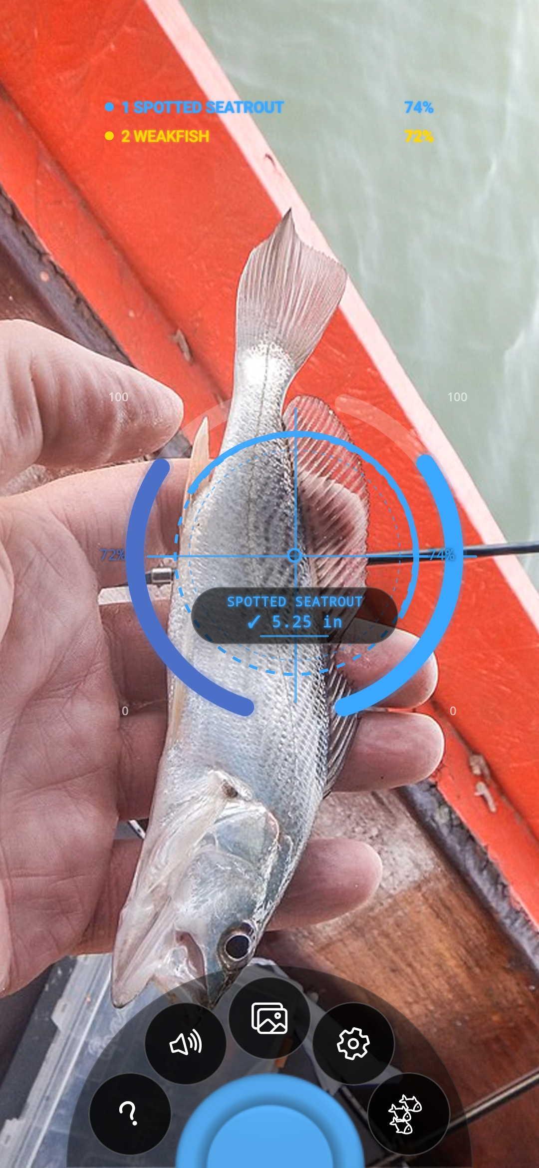 FishLock live measurement screen